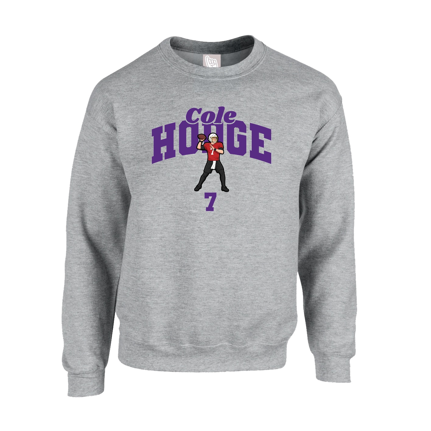 Fleece Crew — Signature Arch in Grey
