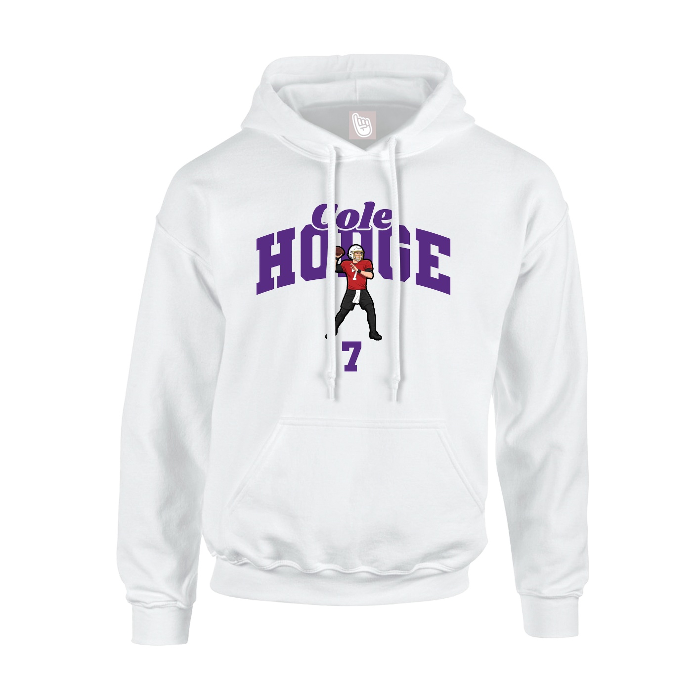 Youth Hoodie — Signature Arch in White