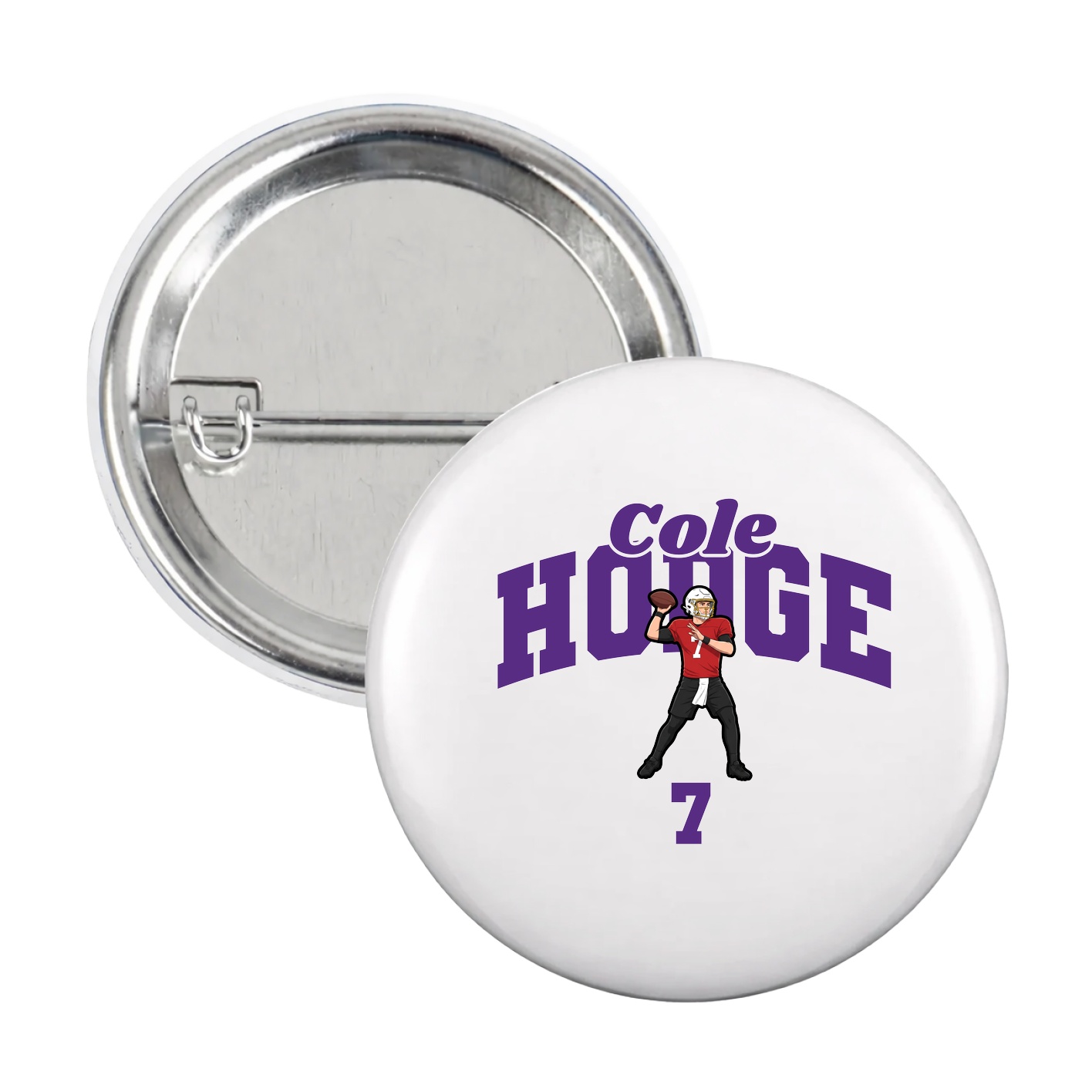 Game Day Button — Signature Arch in White