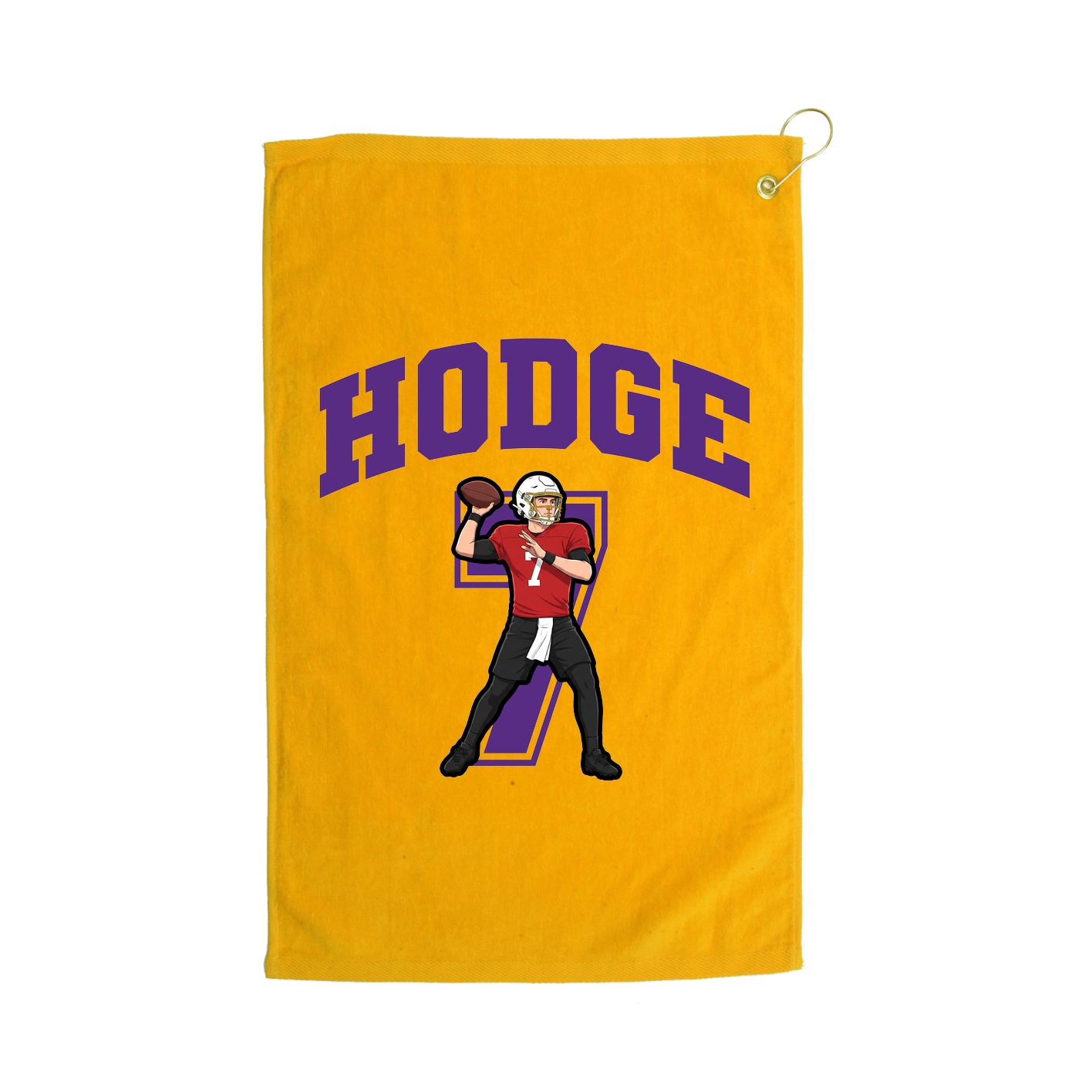 Golf Towel — Number in Gold