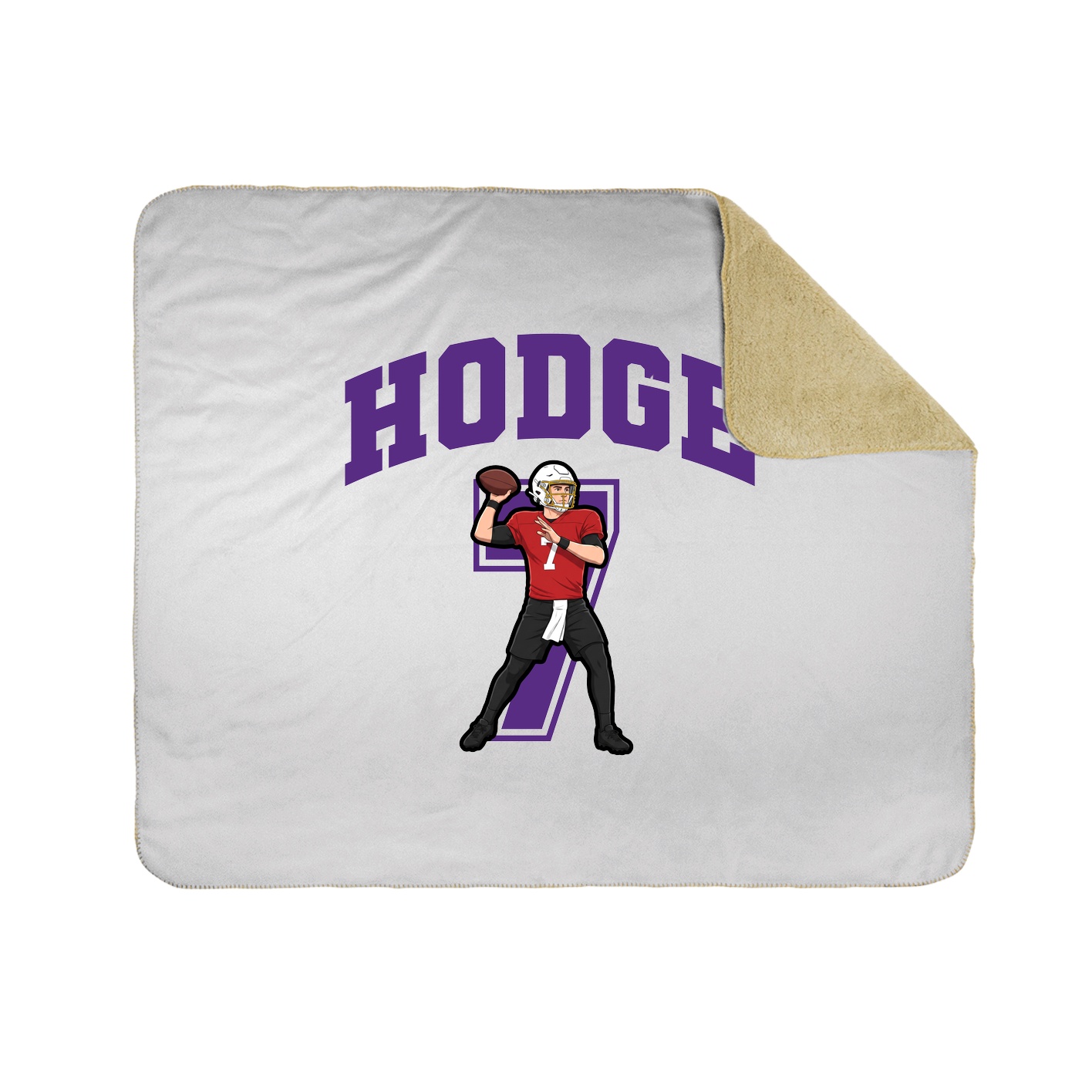 Throw Blanket — Number in White