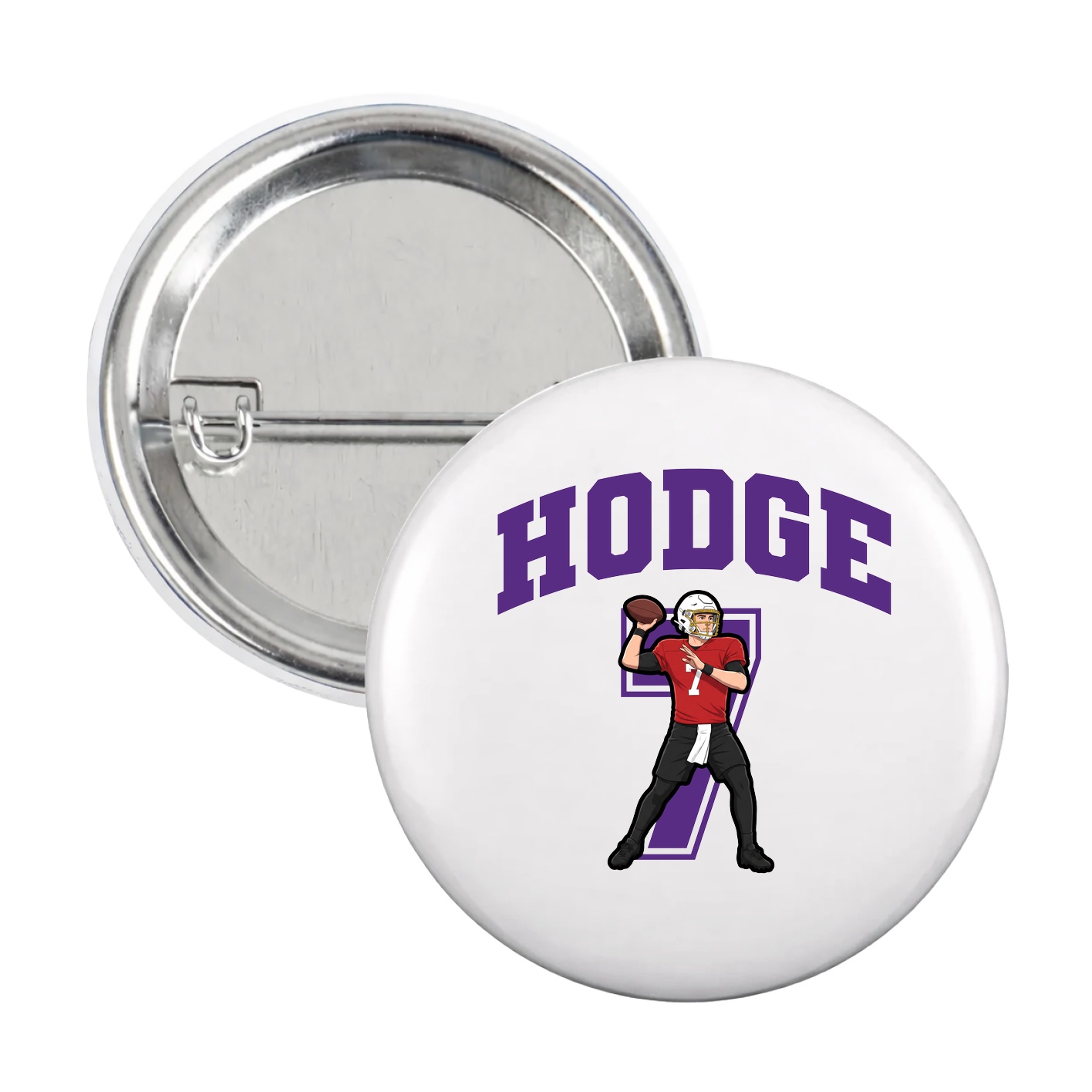 Game Day Button — Number in White