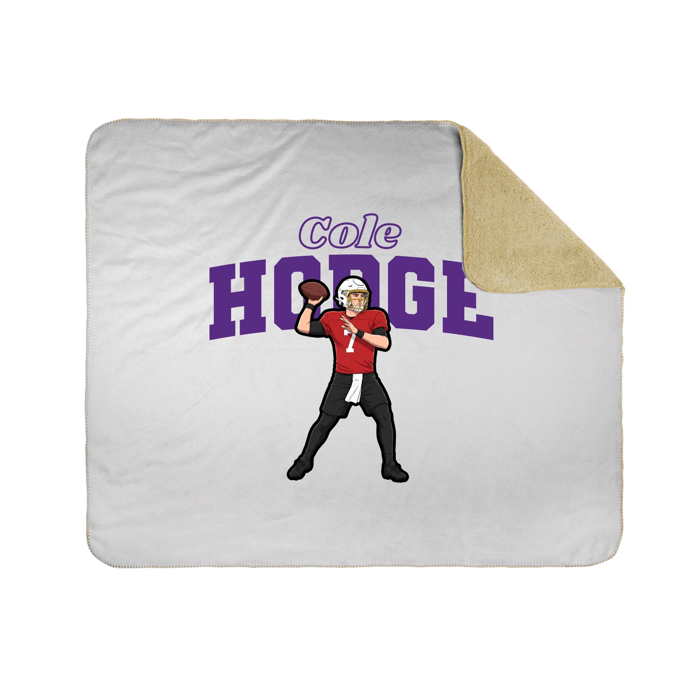 Throw Blanket — Name Arch in White