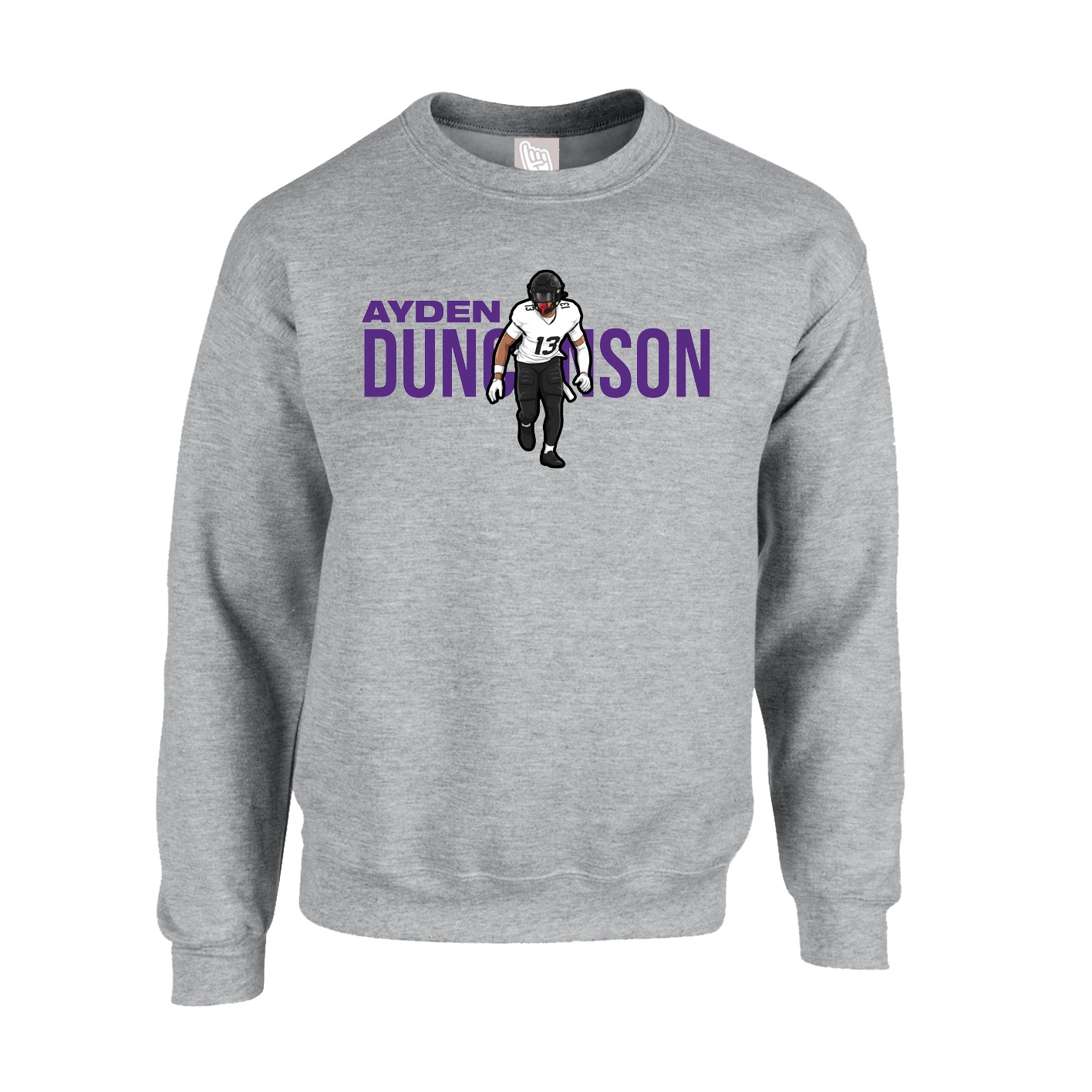 Fleece Crew — Player Name in Grey