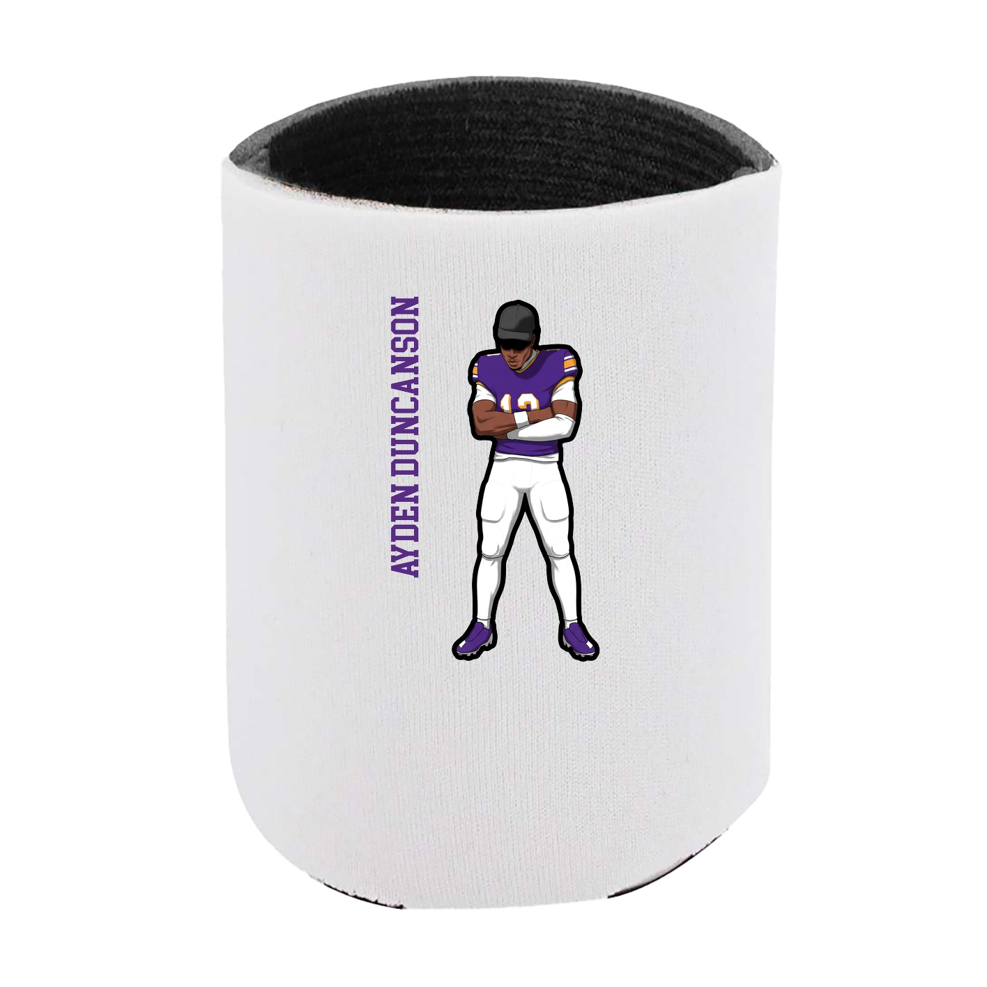 Can Holder — Name Vertical in White