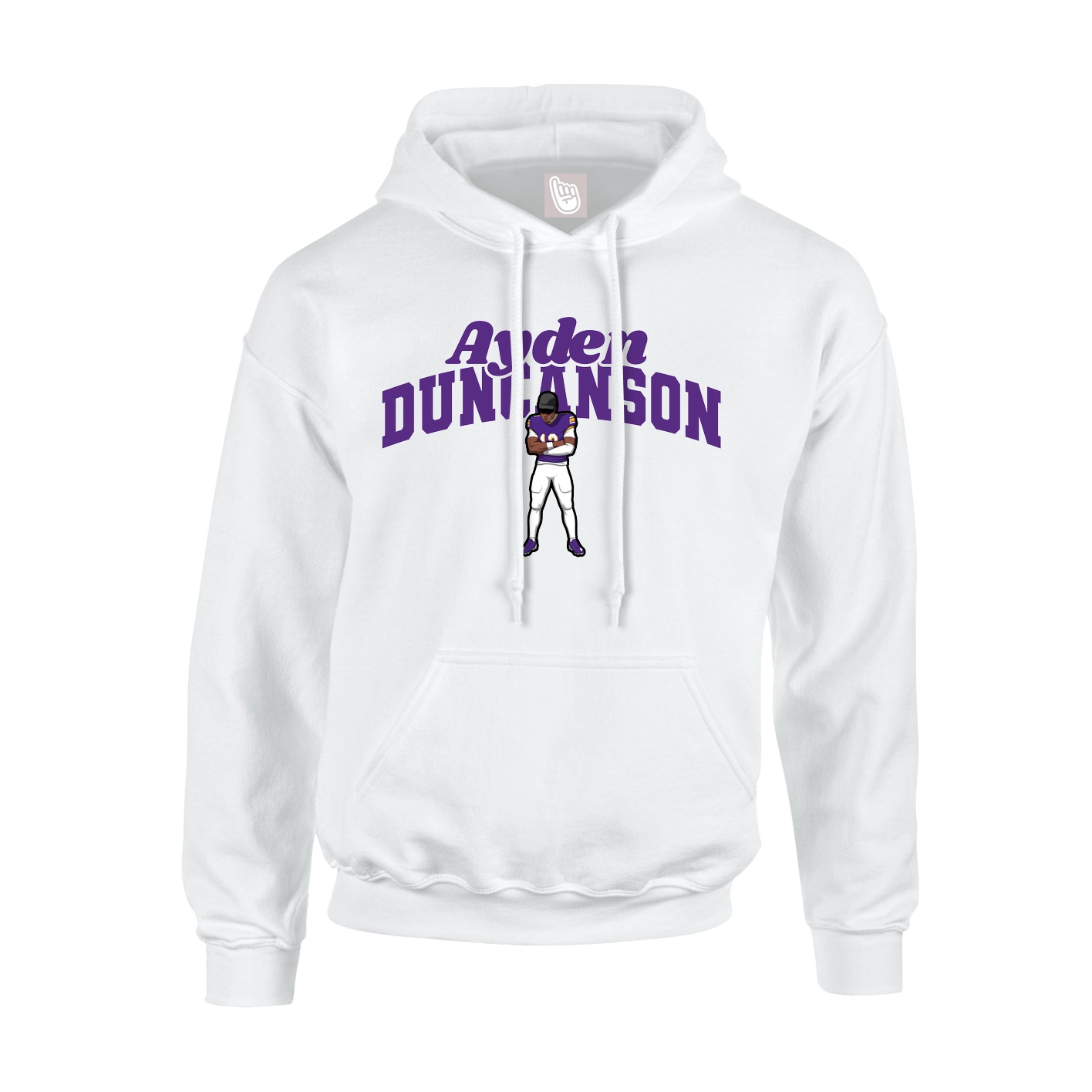 Hoodie — Signature Arch in White