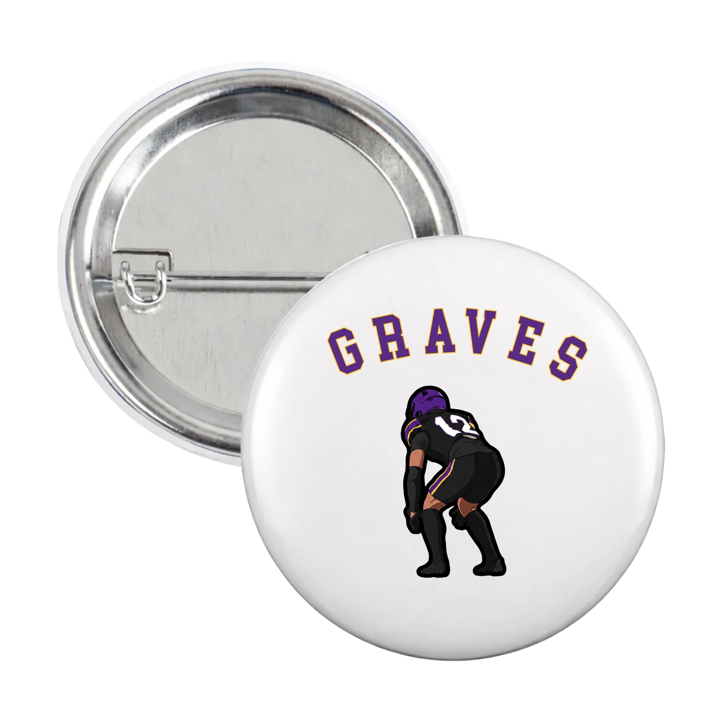 Game Day Button — Shirsey Arch in White