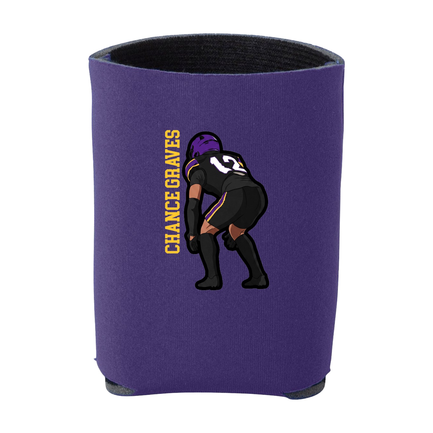 Can Holder — Name Vertical in Purple