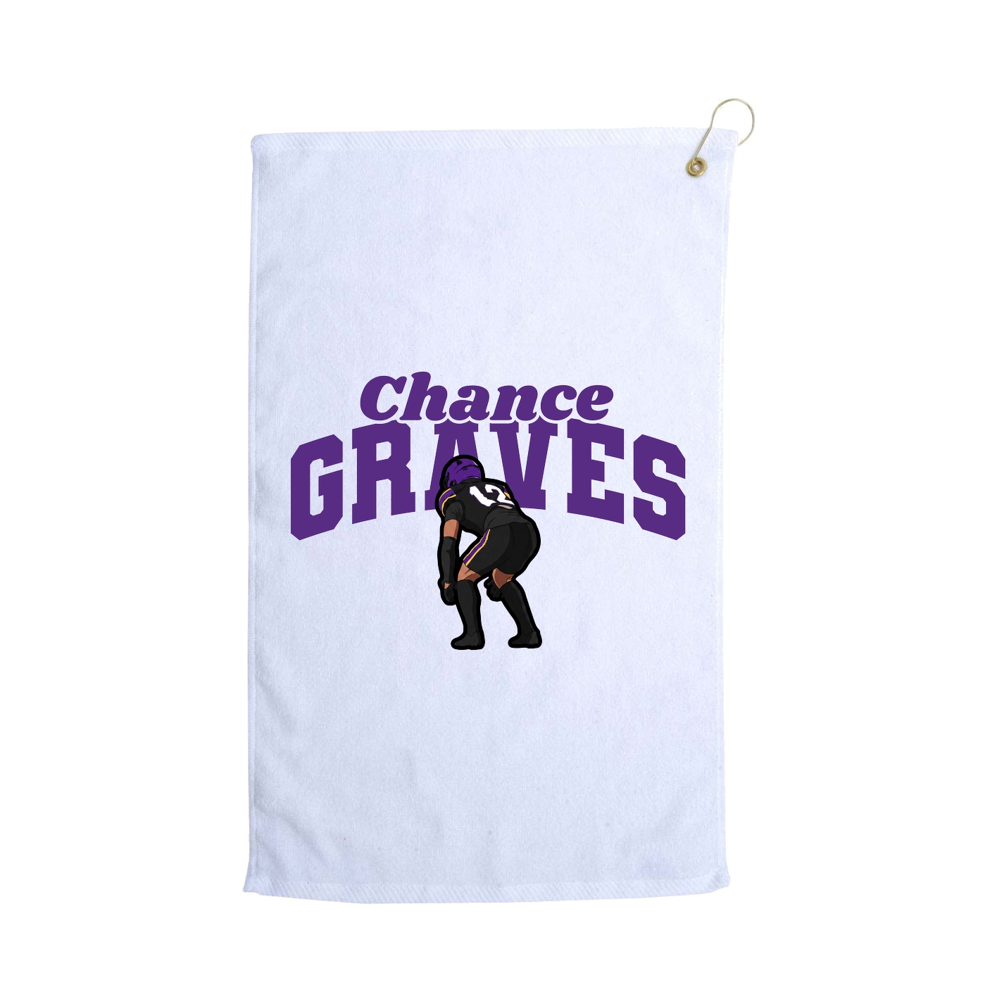 Golf Towel — Signature Arch in White
