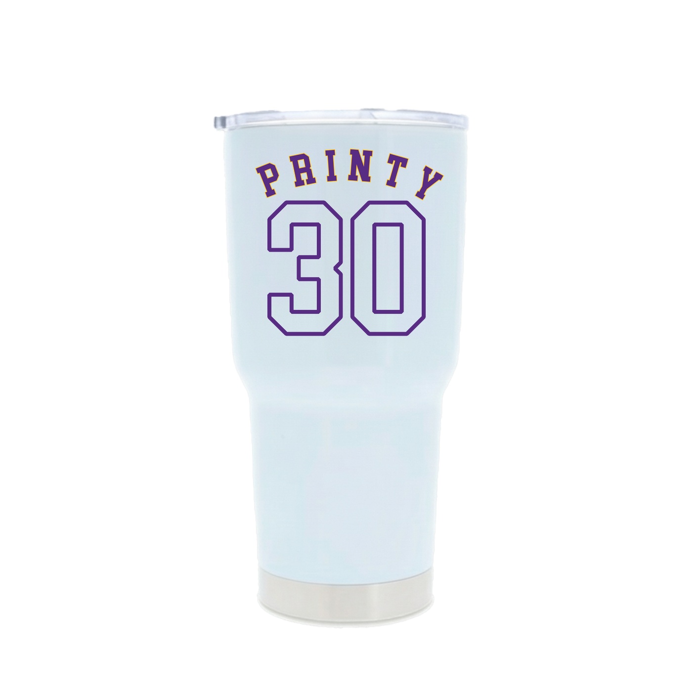 30oz Stainless Steel Tumbler — Shirsey Arch in White
