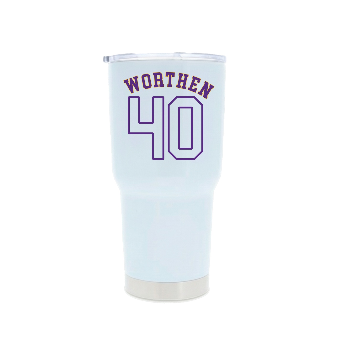 30oz Stainless Steel Tumbler — Shirsey Arch in White