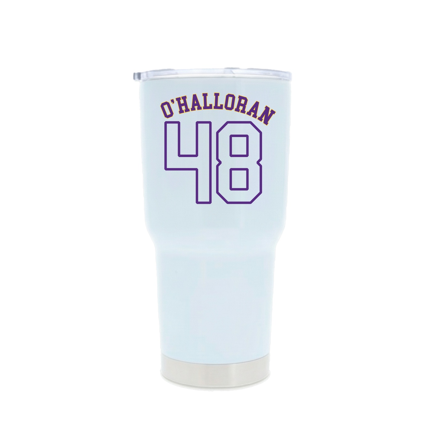 30oz Stainless Steel Tumbler — Shirsey Arch in White
