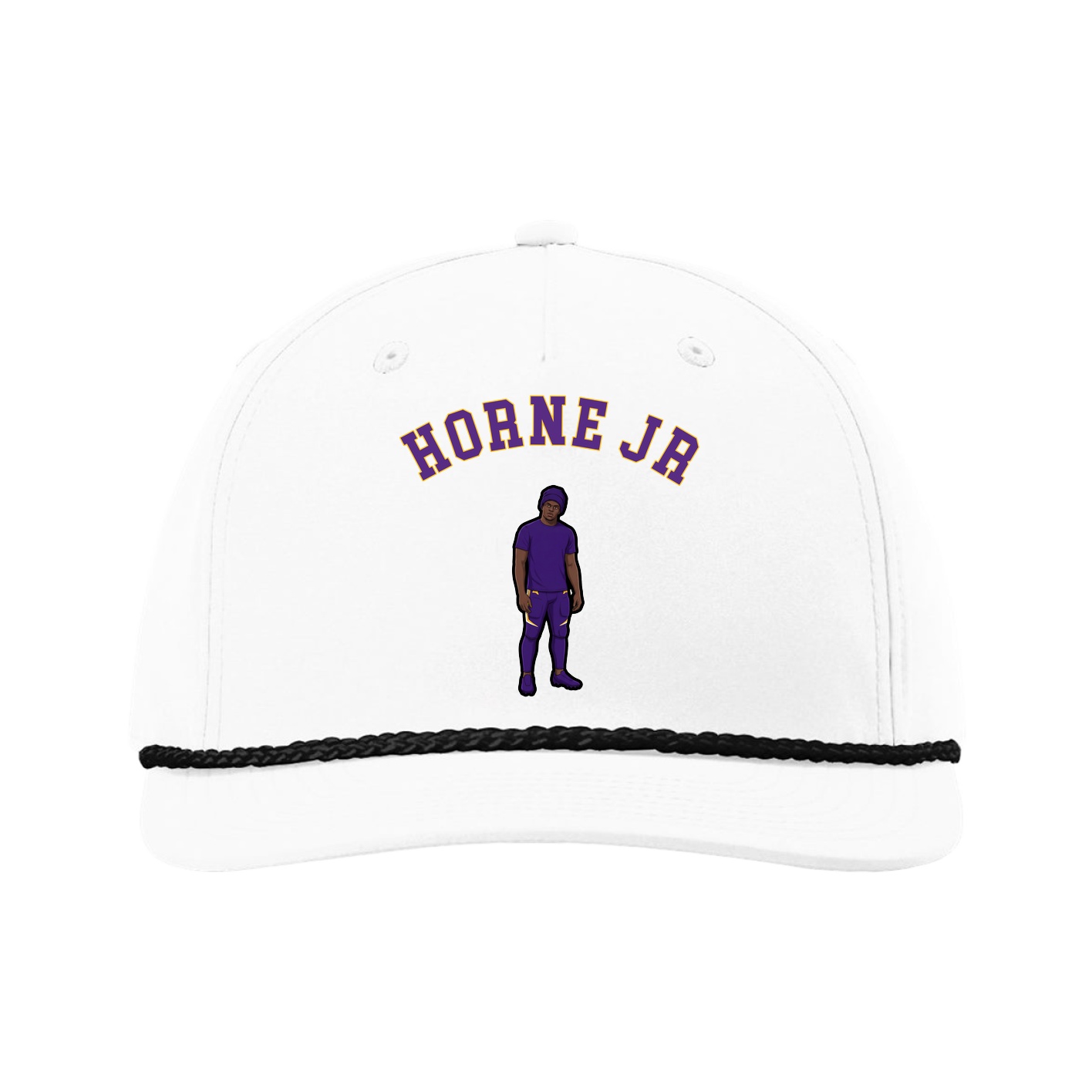 Five-Panel Classic Rope Cap — Shirsey Arch in White