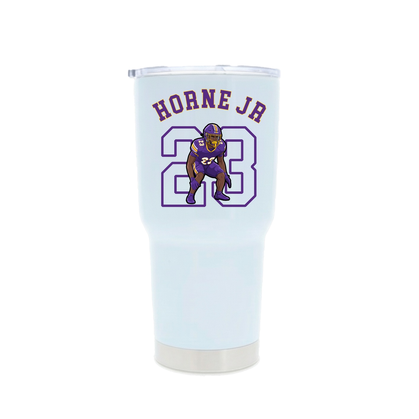 30oz Stainless Steel Tumbler — Shirsey Arch in White