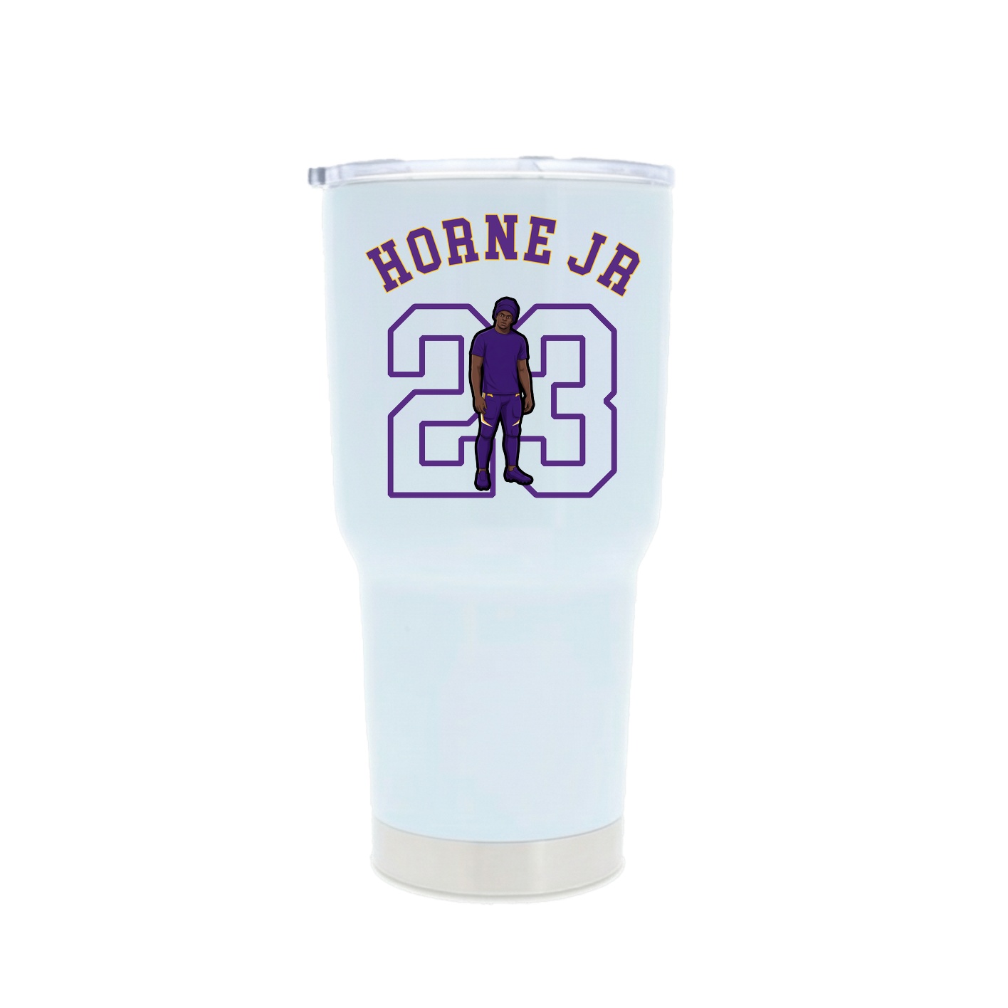 30oz Stainless Steel Tumbler — Shirsey Arch in White