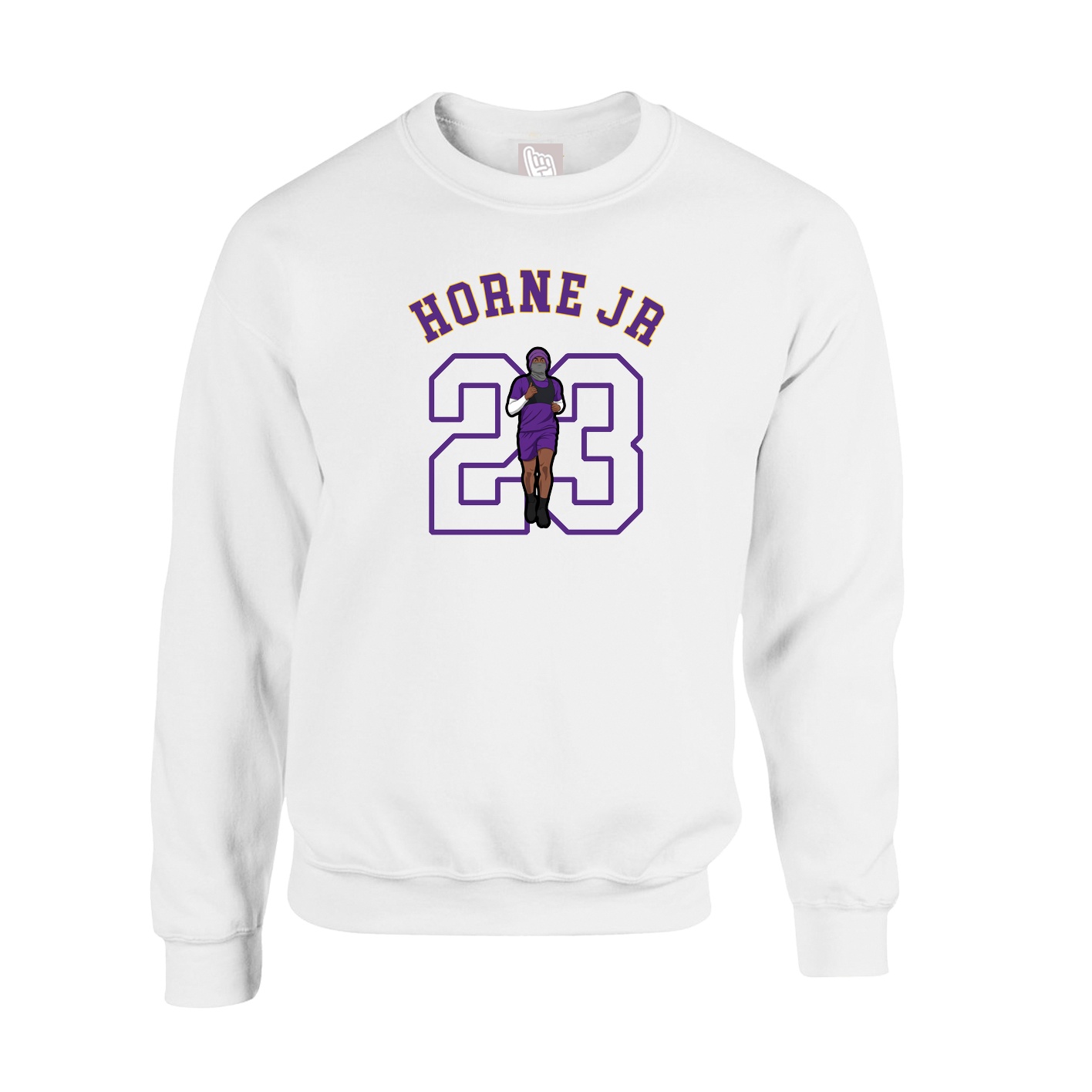 Fleece Crew — Shirsey Arch in White