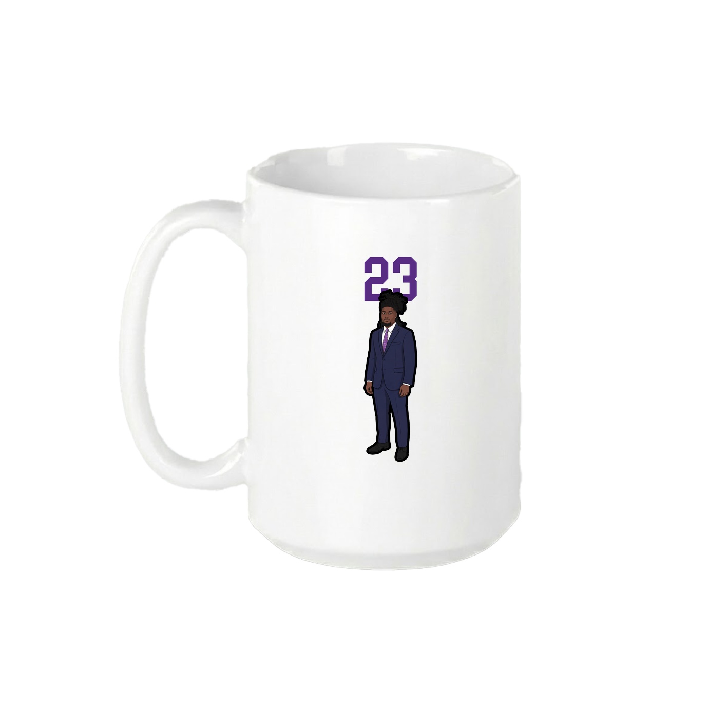 15oz Coffee Mug — Number Top in White