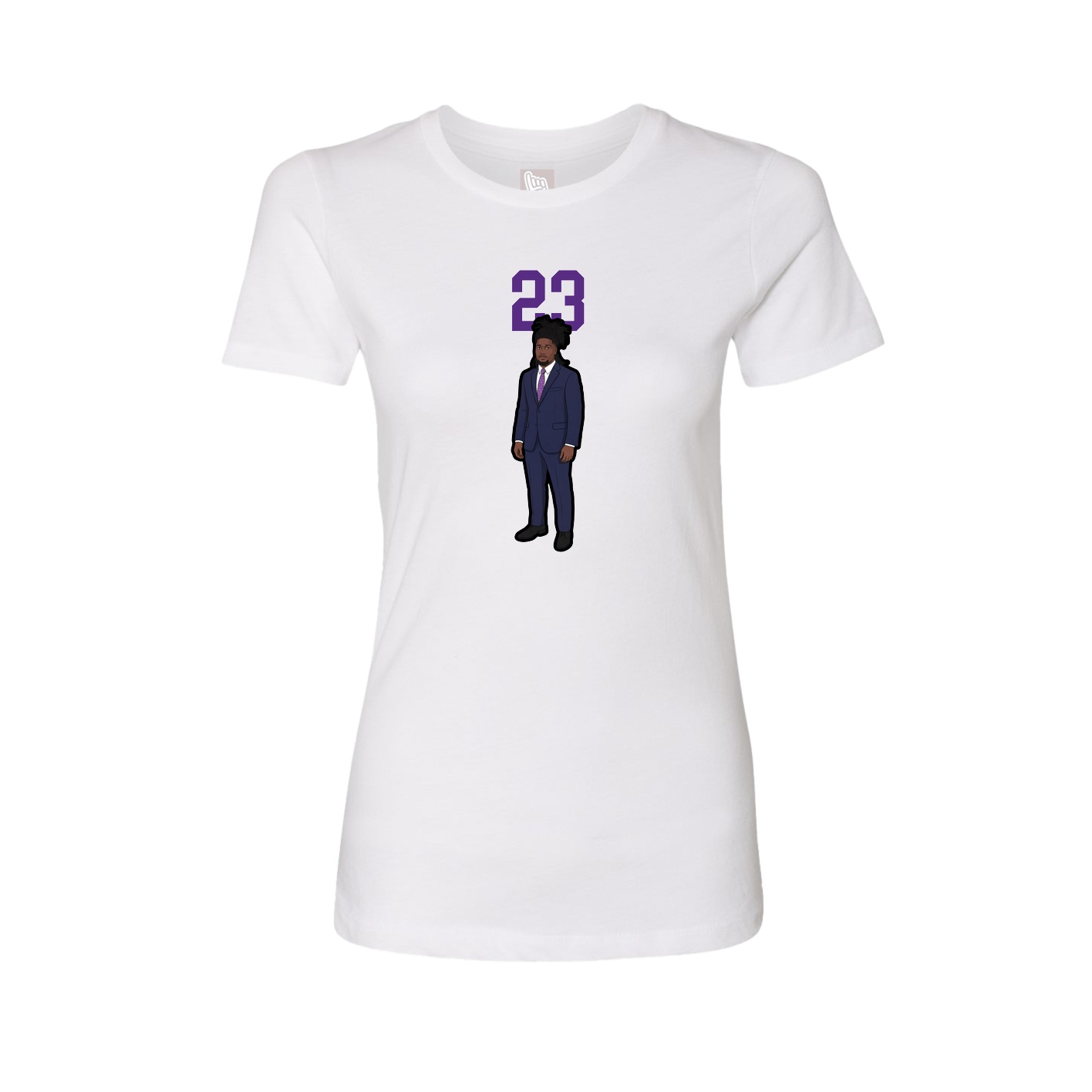 Fitted Women's Tee — Number Top in White