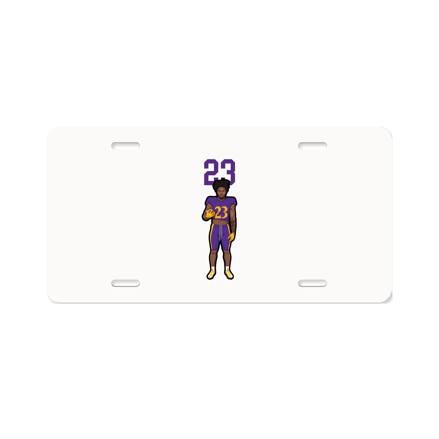 License Plate — Number Top in Classic