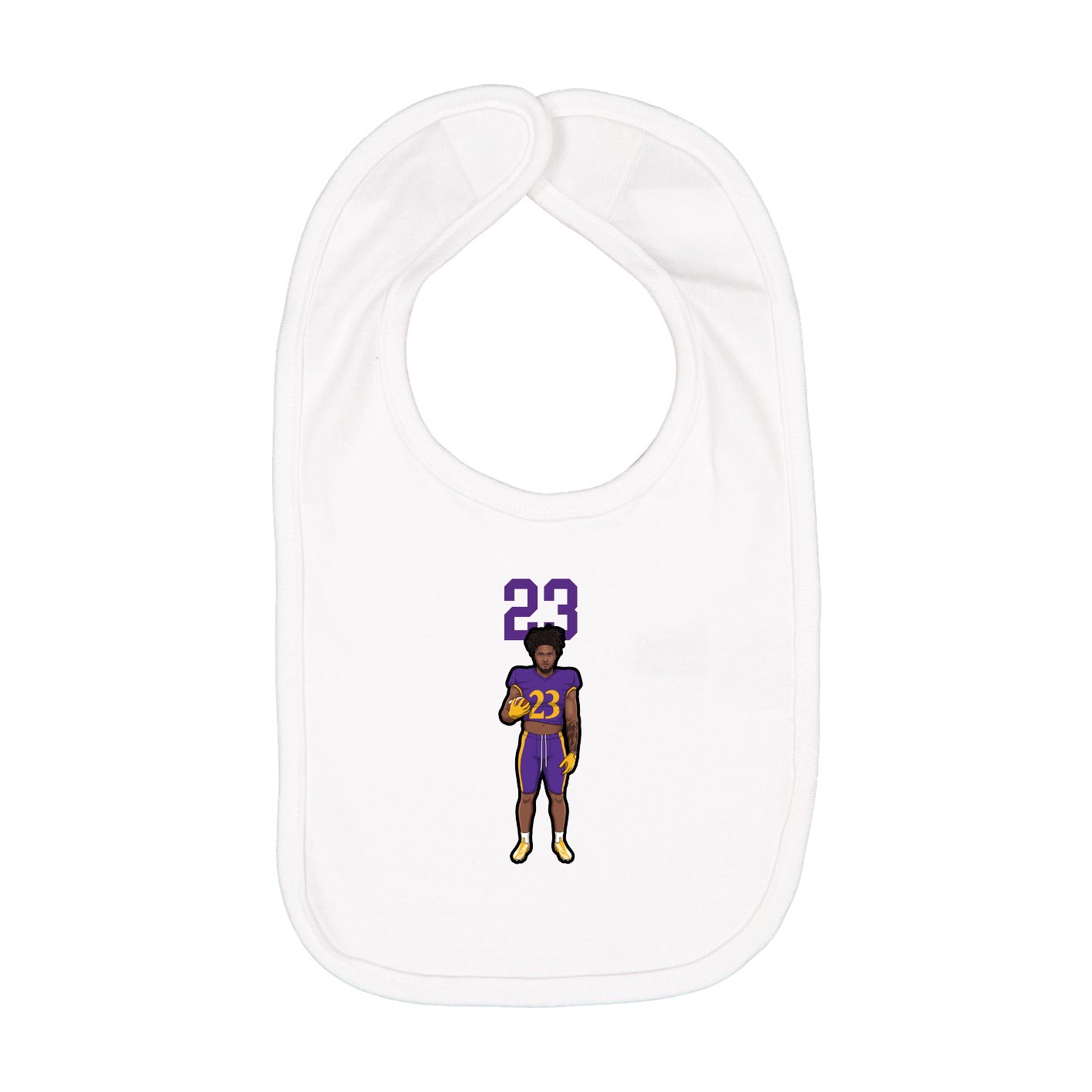 Infant Bib — Number Top in White
