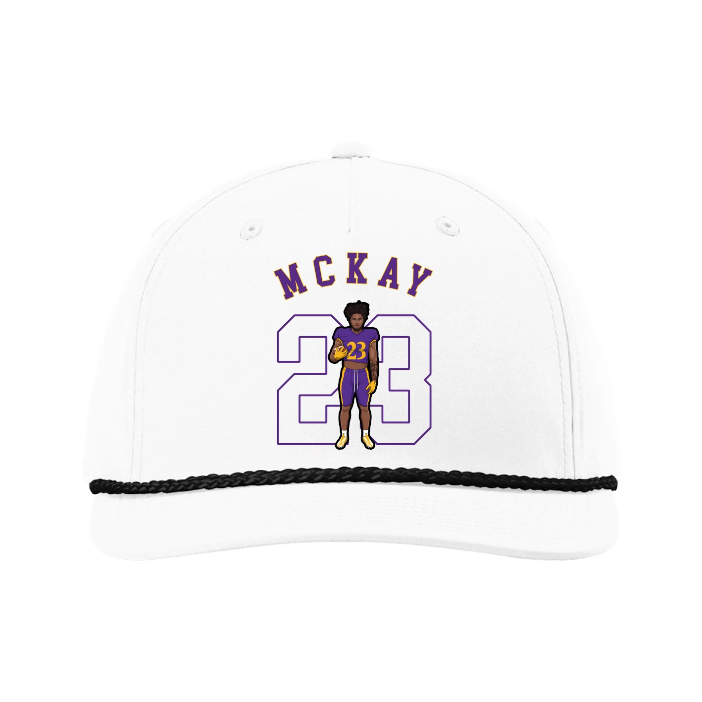 Five-Panel Classic Rope Cap — Shirsey Arch in White