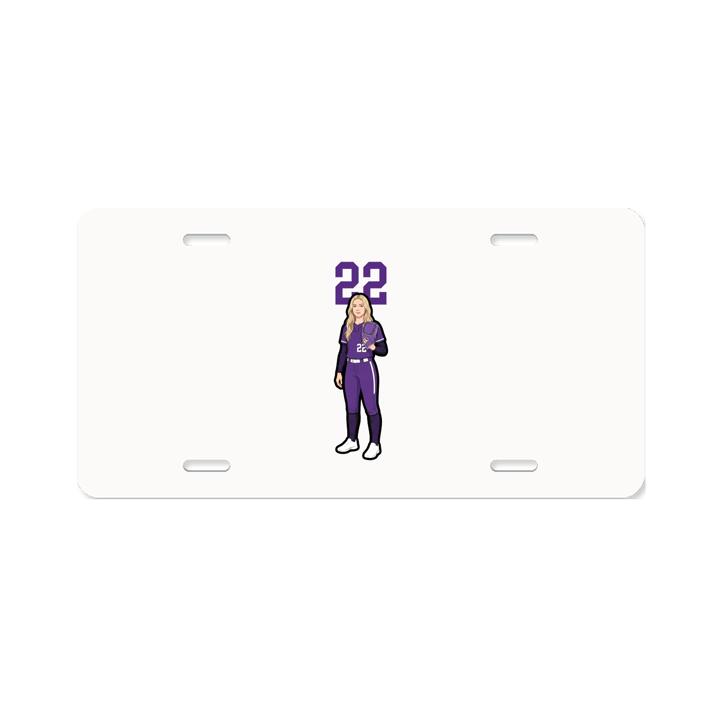 License Plate — Number Top in Classic
