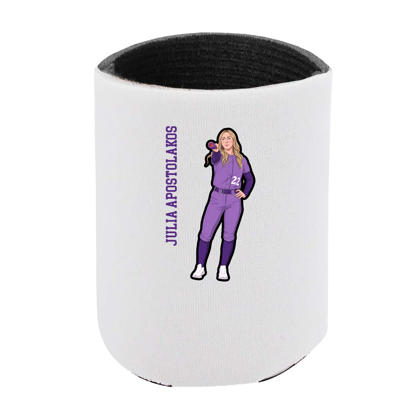 Can Holder — Name Vertical in White