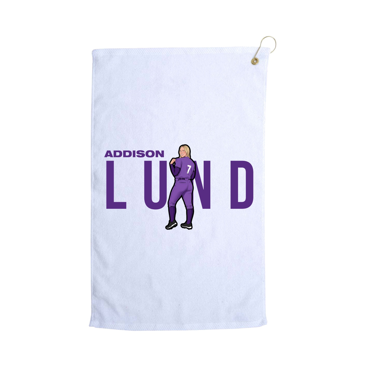 Golf Towel — Player Name in White