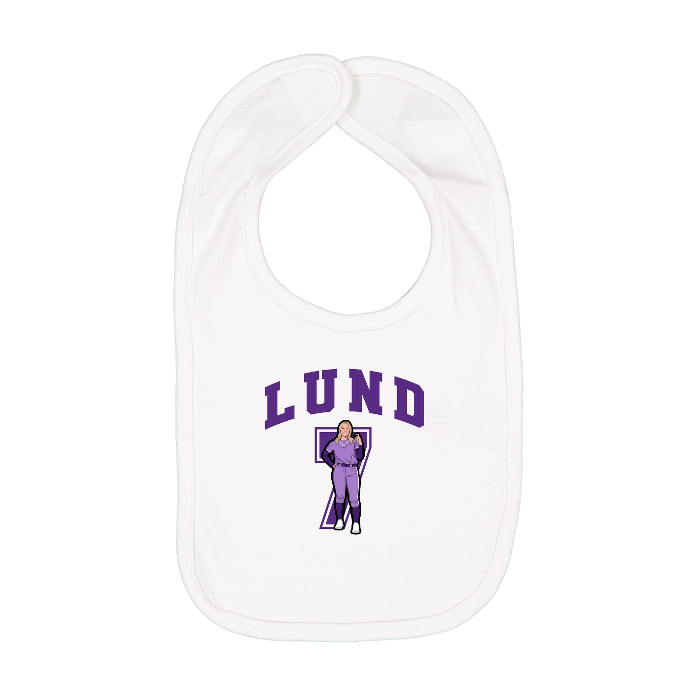 Infant Bib — Number in White