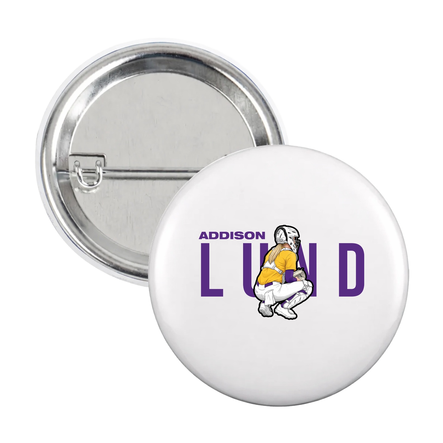 Game Day Button — Player Name in White