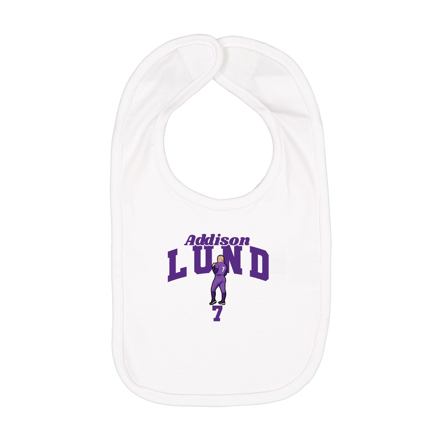 Infant Bib — Signature Arch in White