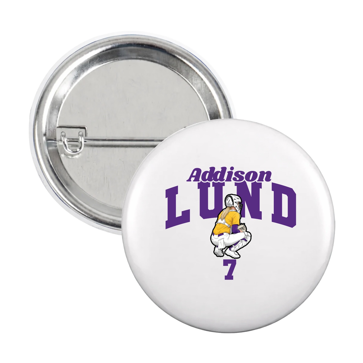 Game Day Button — Signature Arch in White