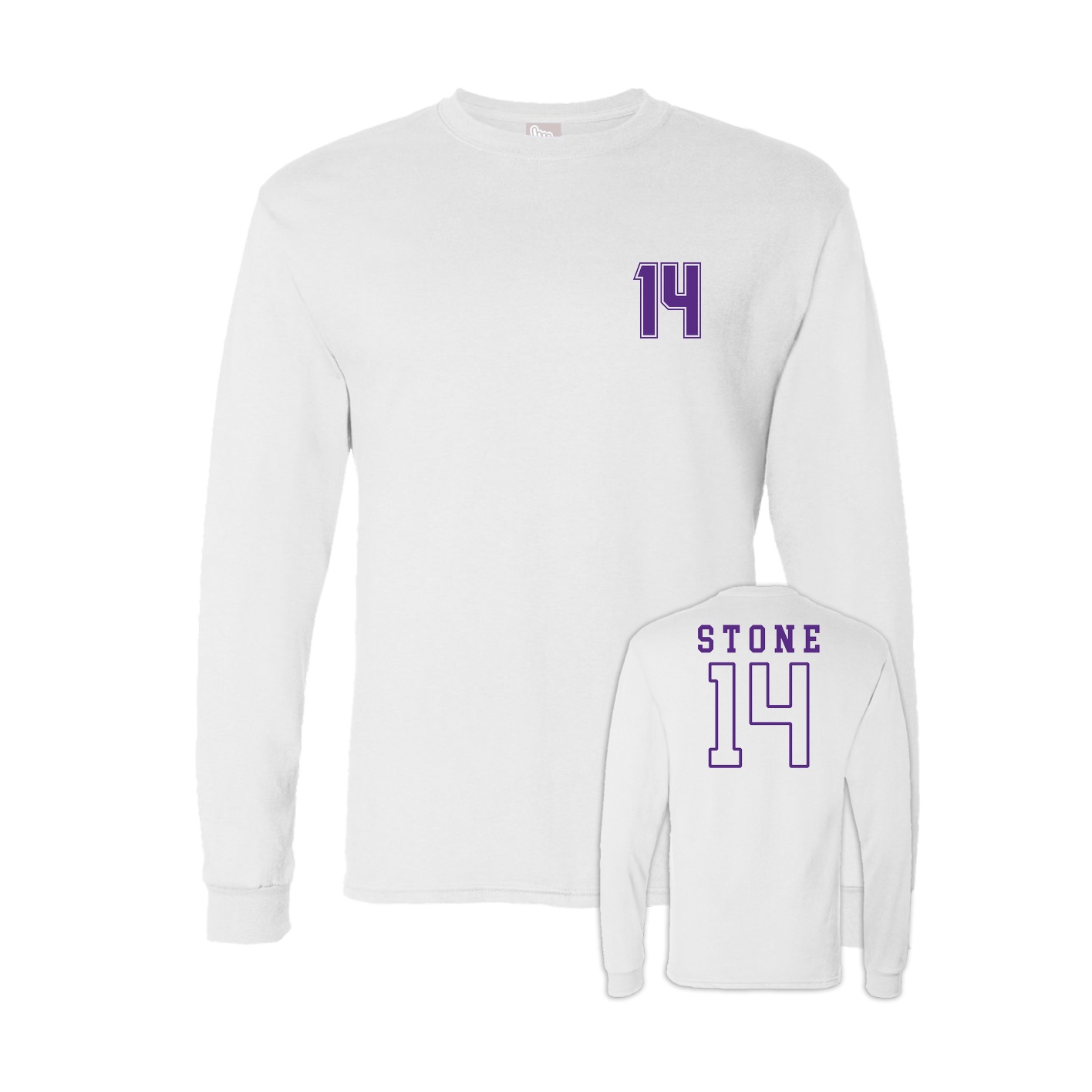 Long Sleeve Tee — Chest Back in White