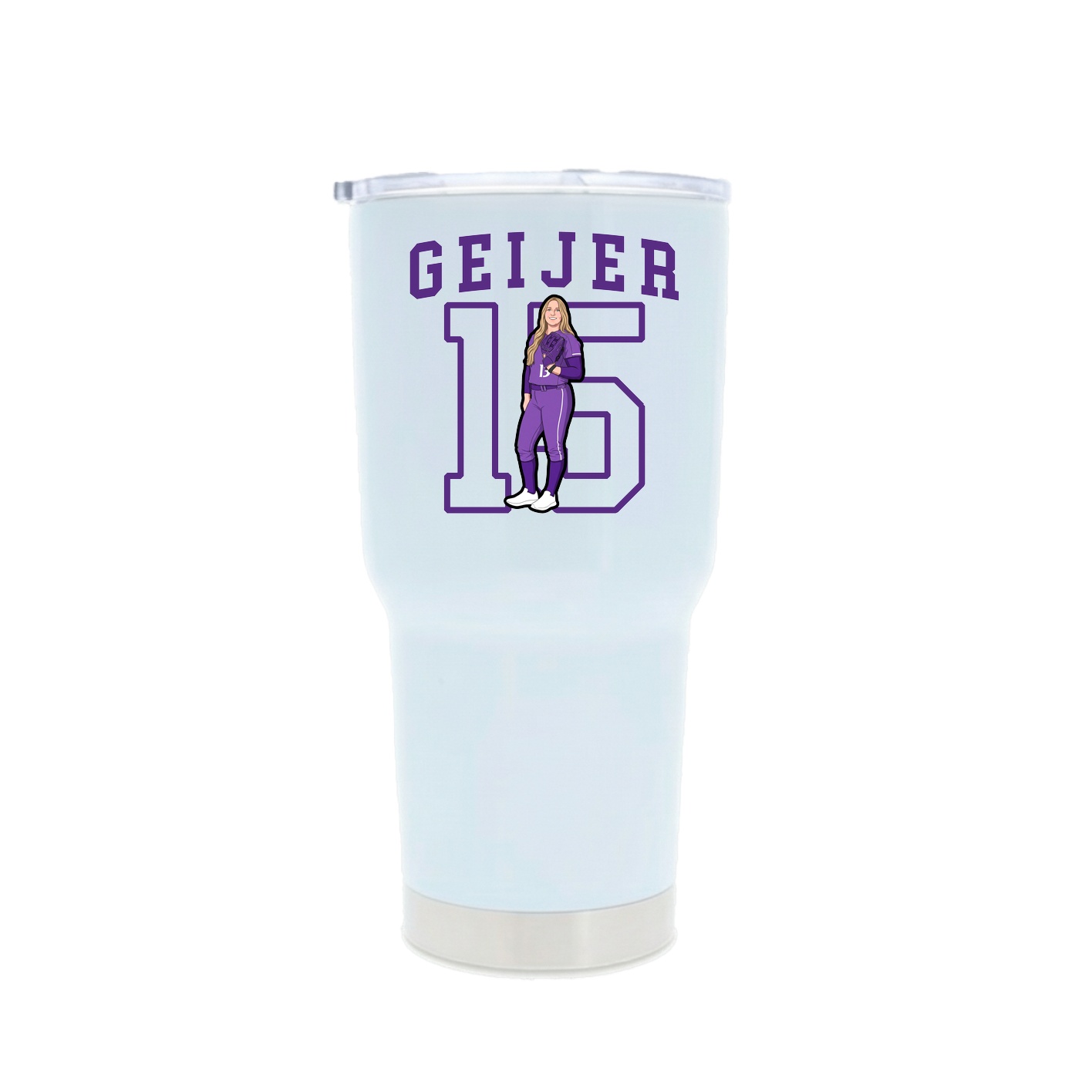 30oz Stainless Steel Tumbler — Shirsey in White