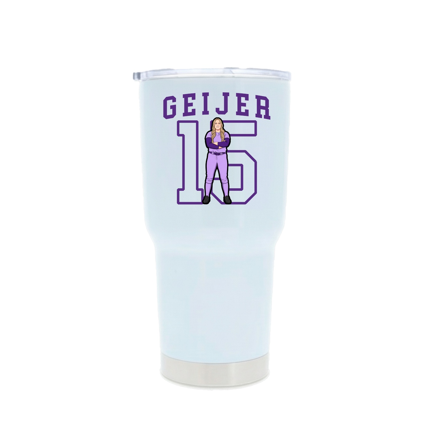 30oz Stainless Steel Tumbler — Shirsey in White