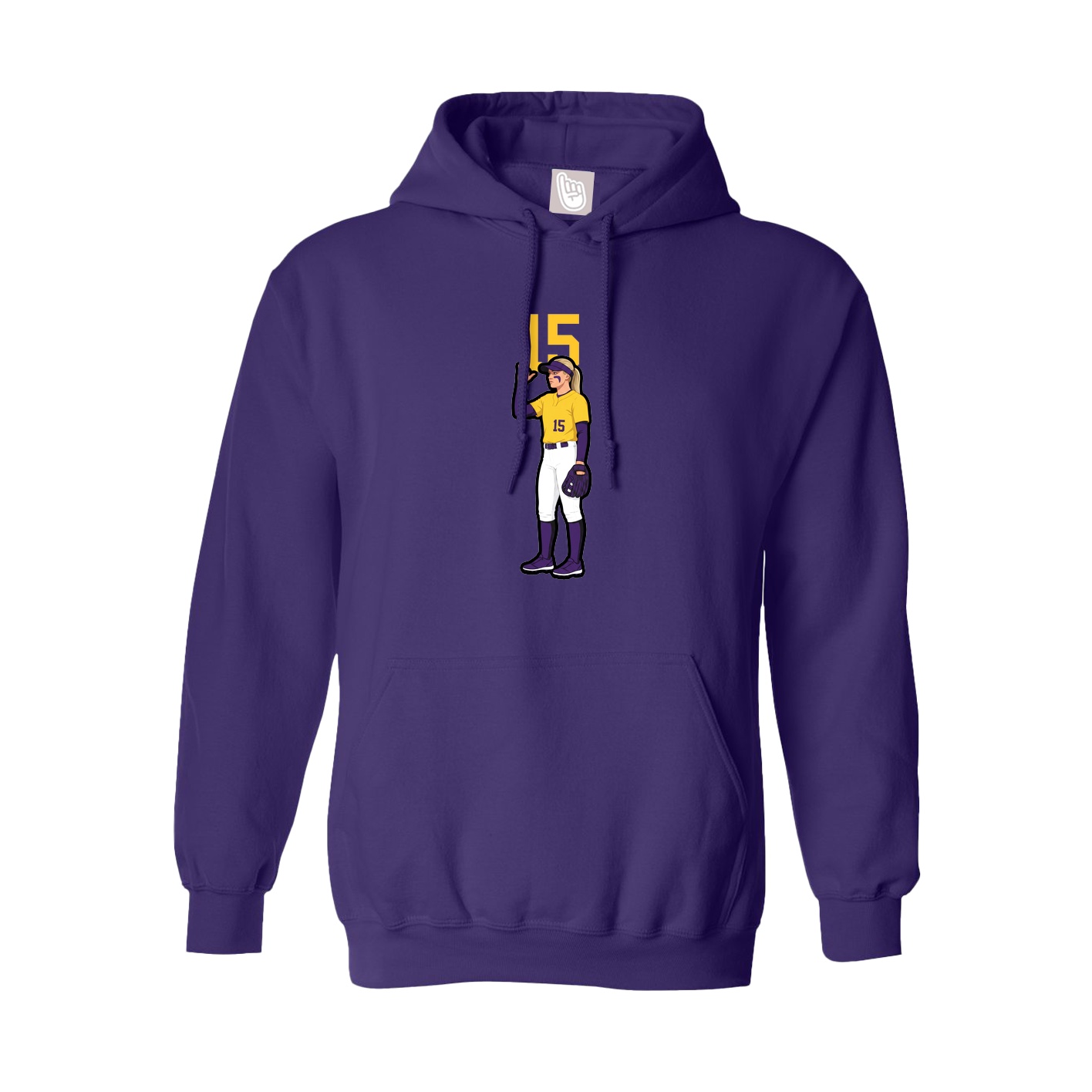 Hoodie — Number Top in Purple