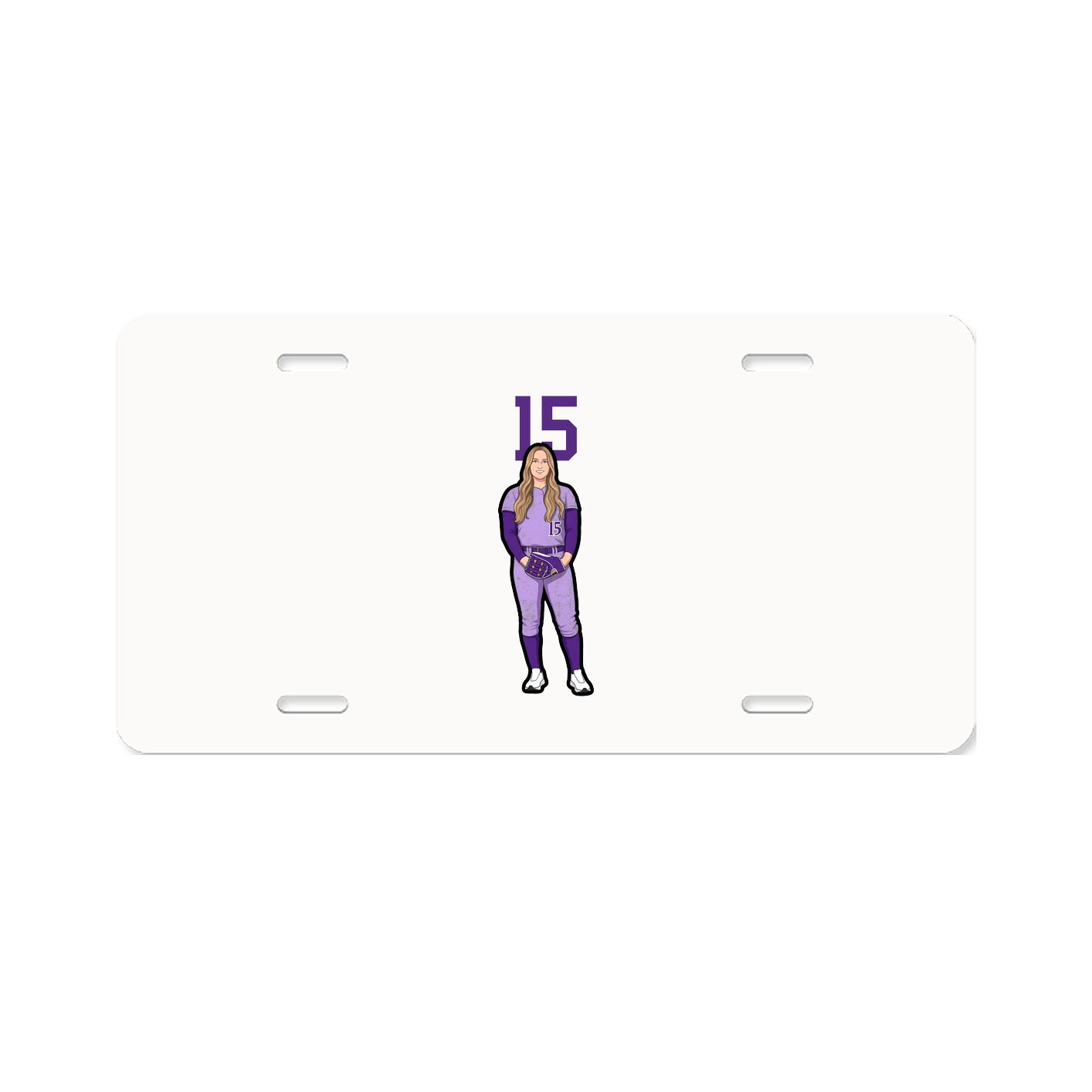 License Plate — Number Top in Classic