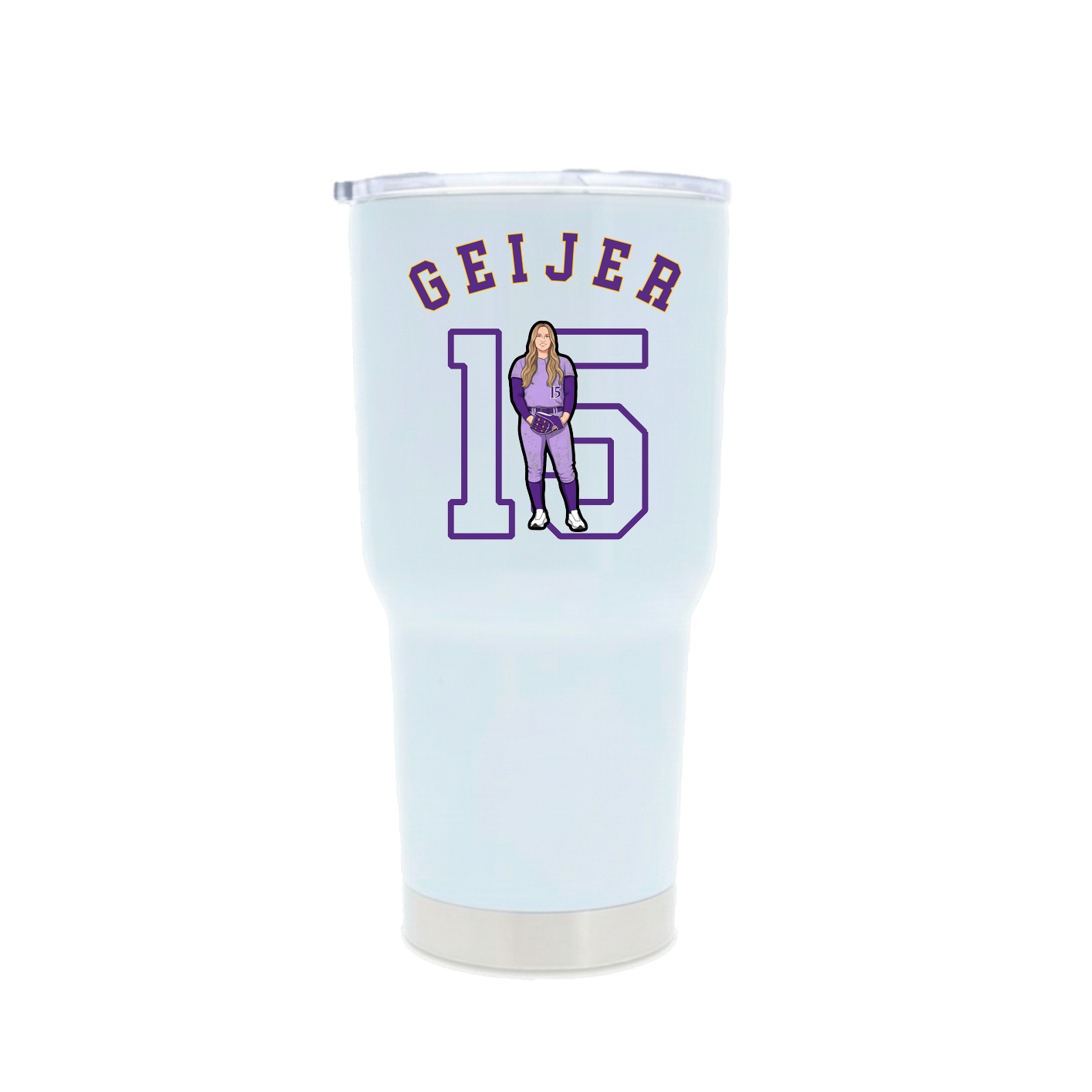 30oz Stainless Steel Tumbler — Shirsey Arch in White