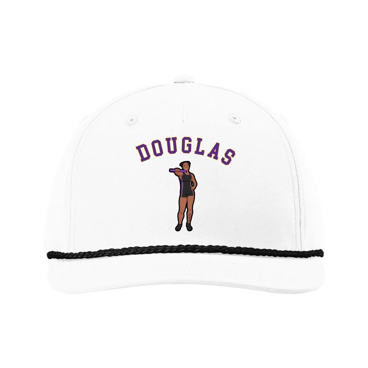 Five-Panel Classic Rope Cap — Shirsey Arch in White