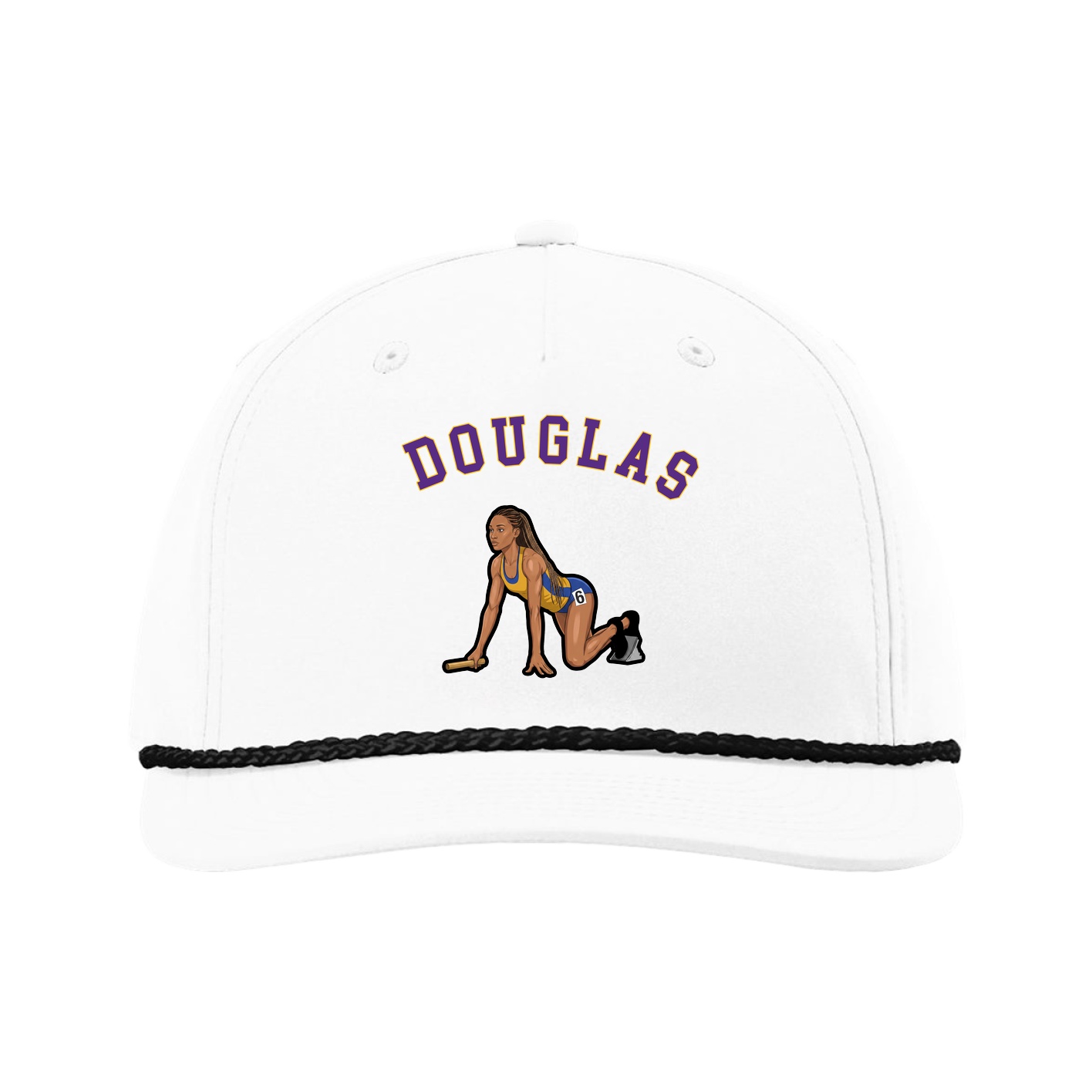 Five-Panel Classic Rope Cap — Shirsey Arch in White