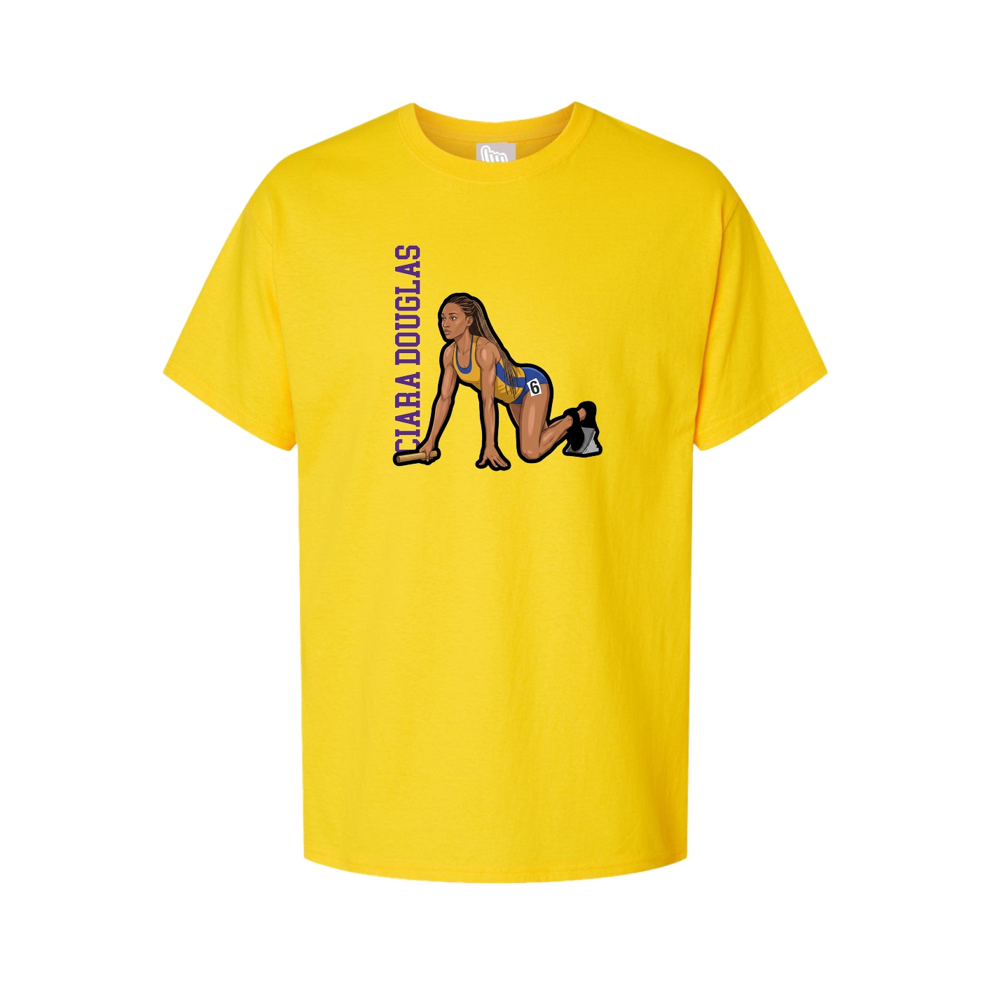 Tee — Name Vertical in Gold