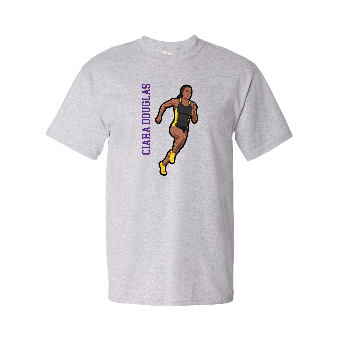 Tee — Name Vertical in Grey