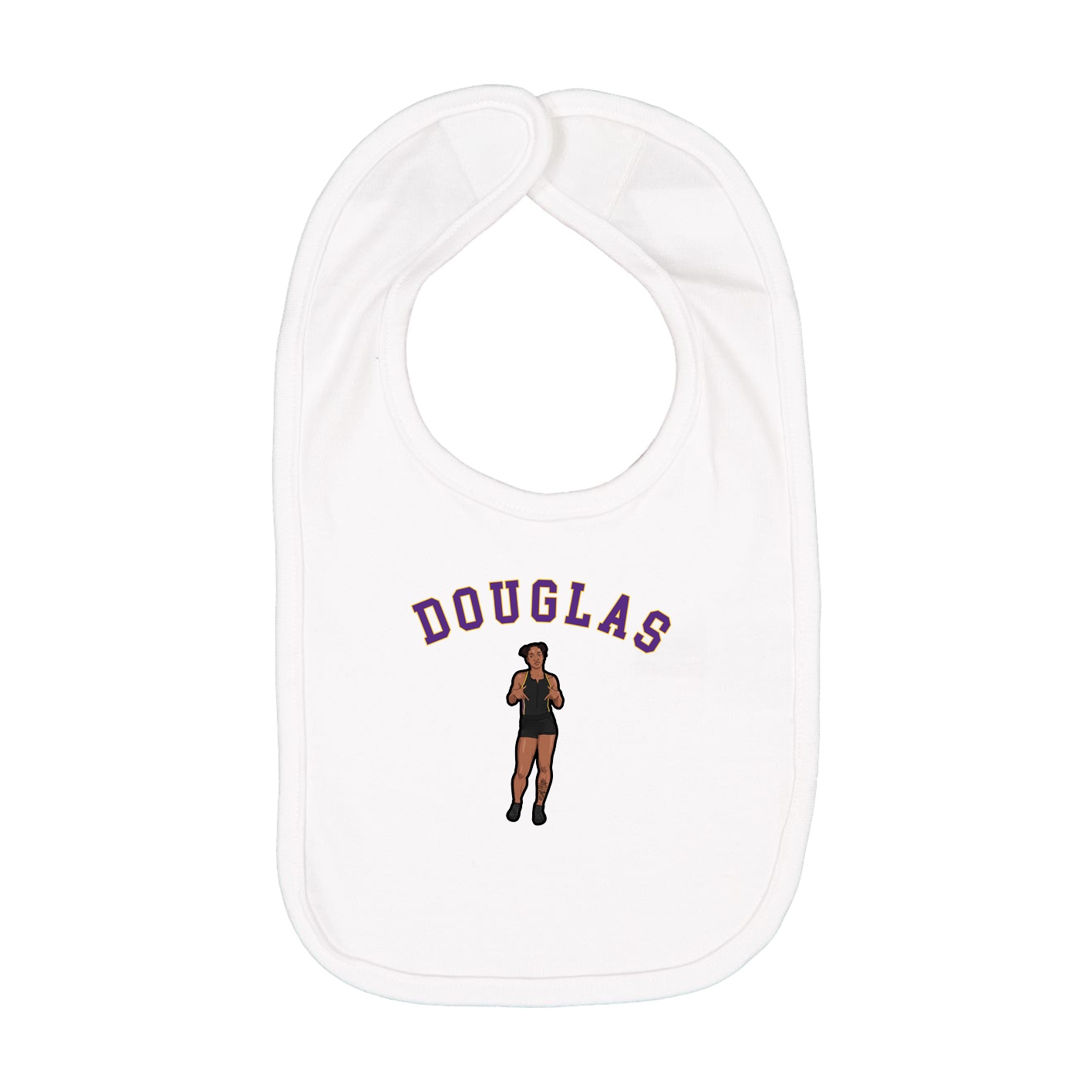 Infant Bib — Shirsey Arch in White