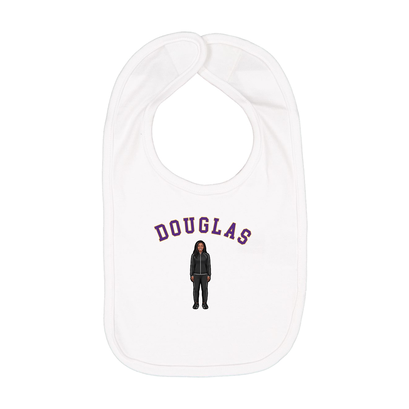 Infant Bib — Shirsey Arch in White
