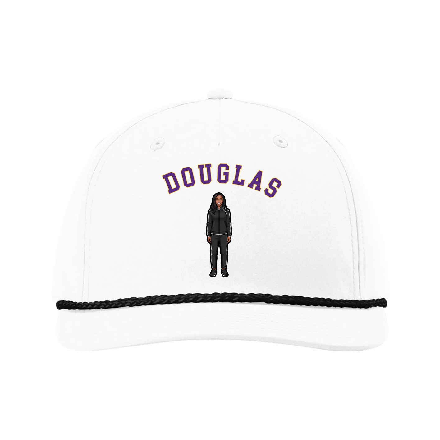 Five-Panel Classic Rope Cap — Shirsey Arch in White
