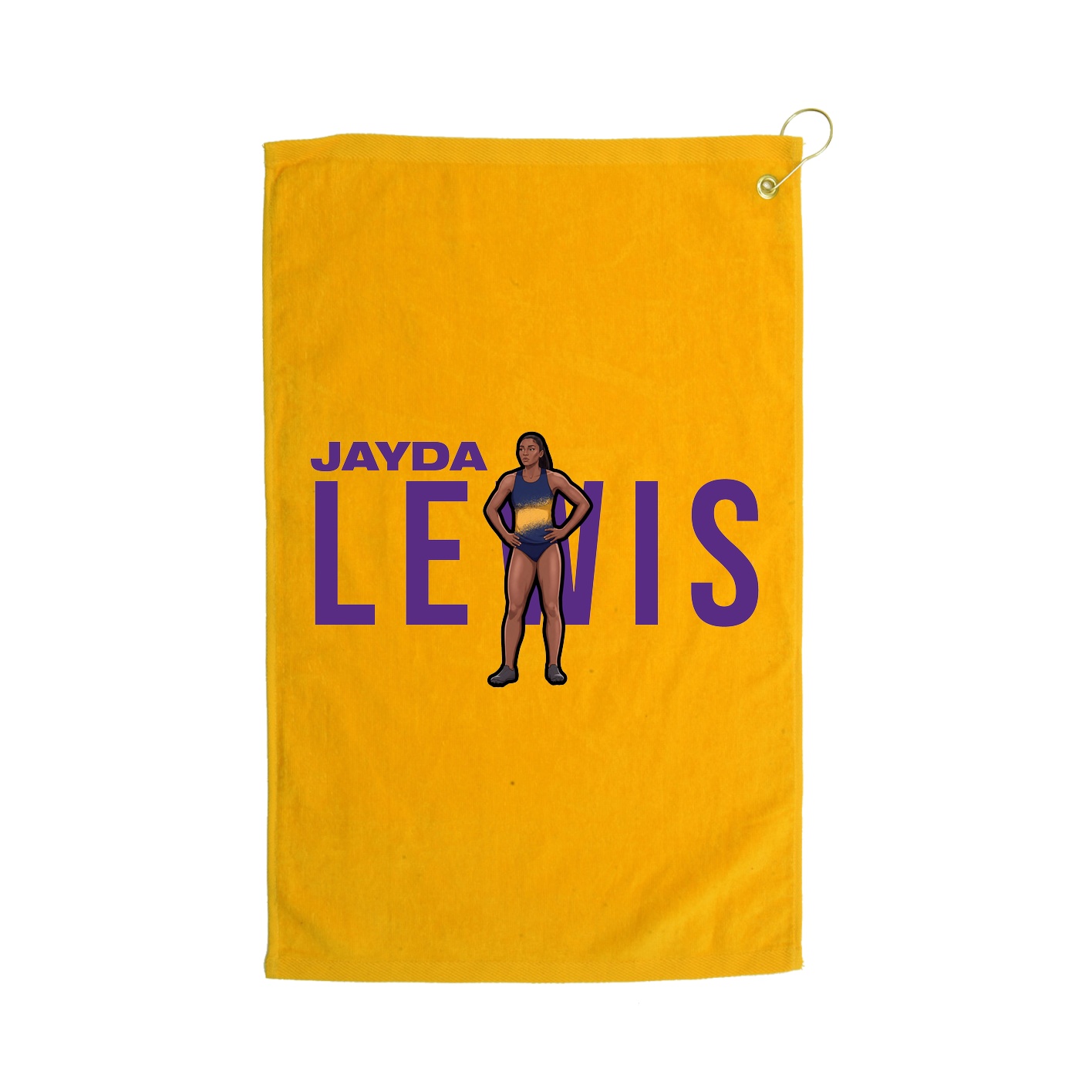 Golf Towel — Player Name in Gold