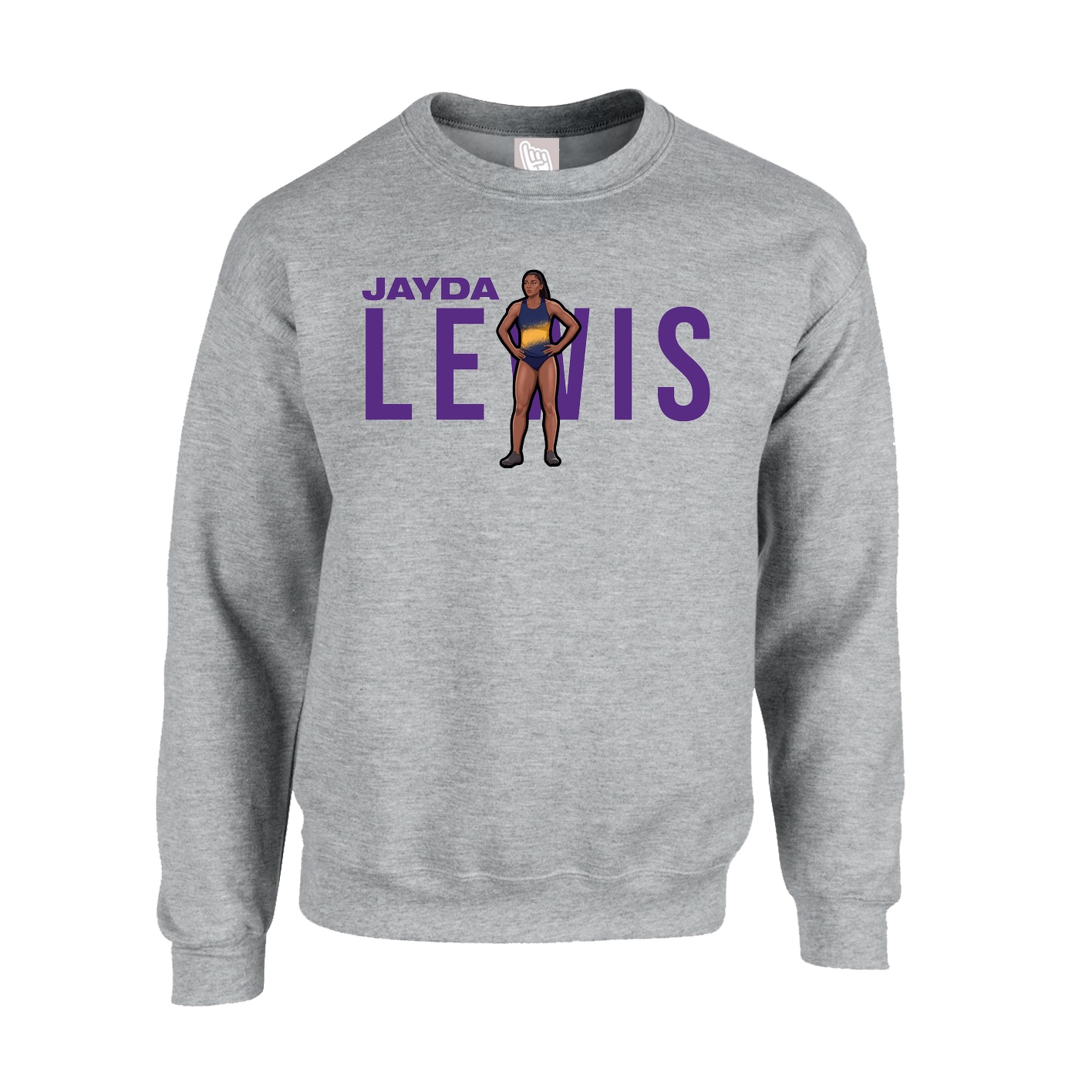 Fleece Crew — Player Name in Grey
