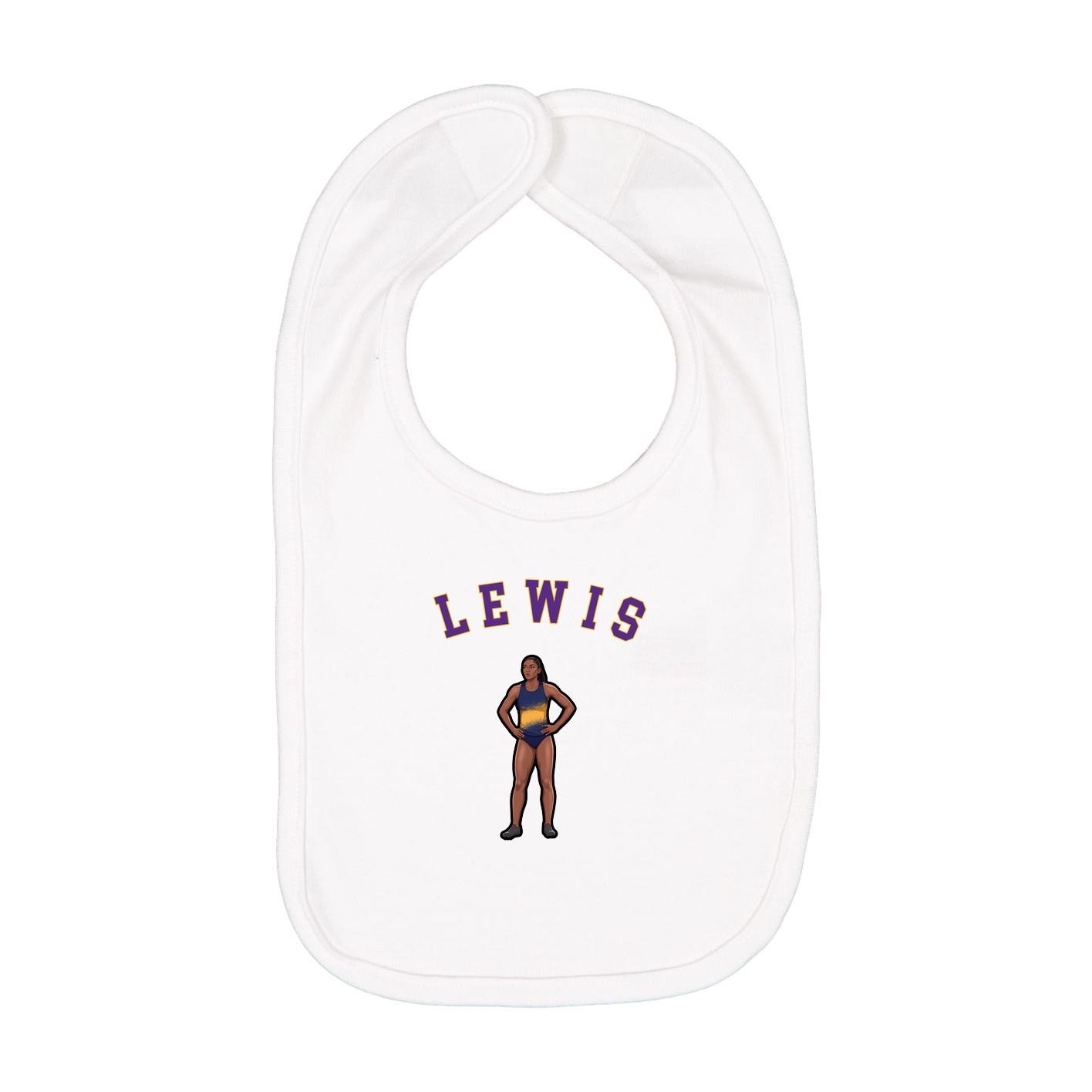 Infant Bib — Shirsey Arch in White