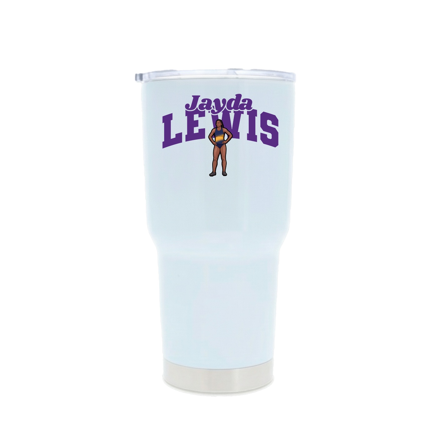30oz Stainless Steel Tumbler — Signature Arch in White
