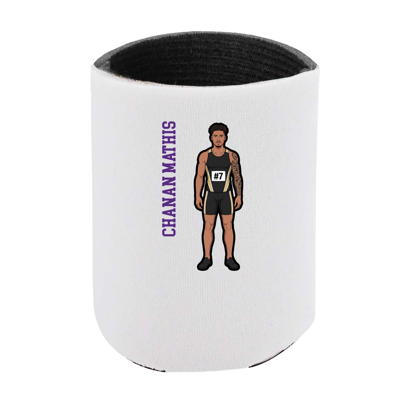 Can Holder — Name Vertical in White